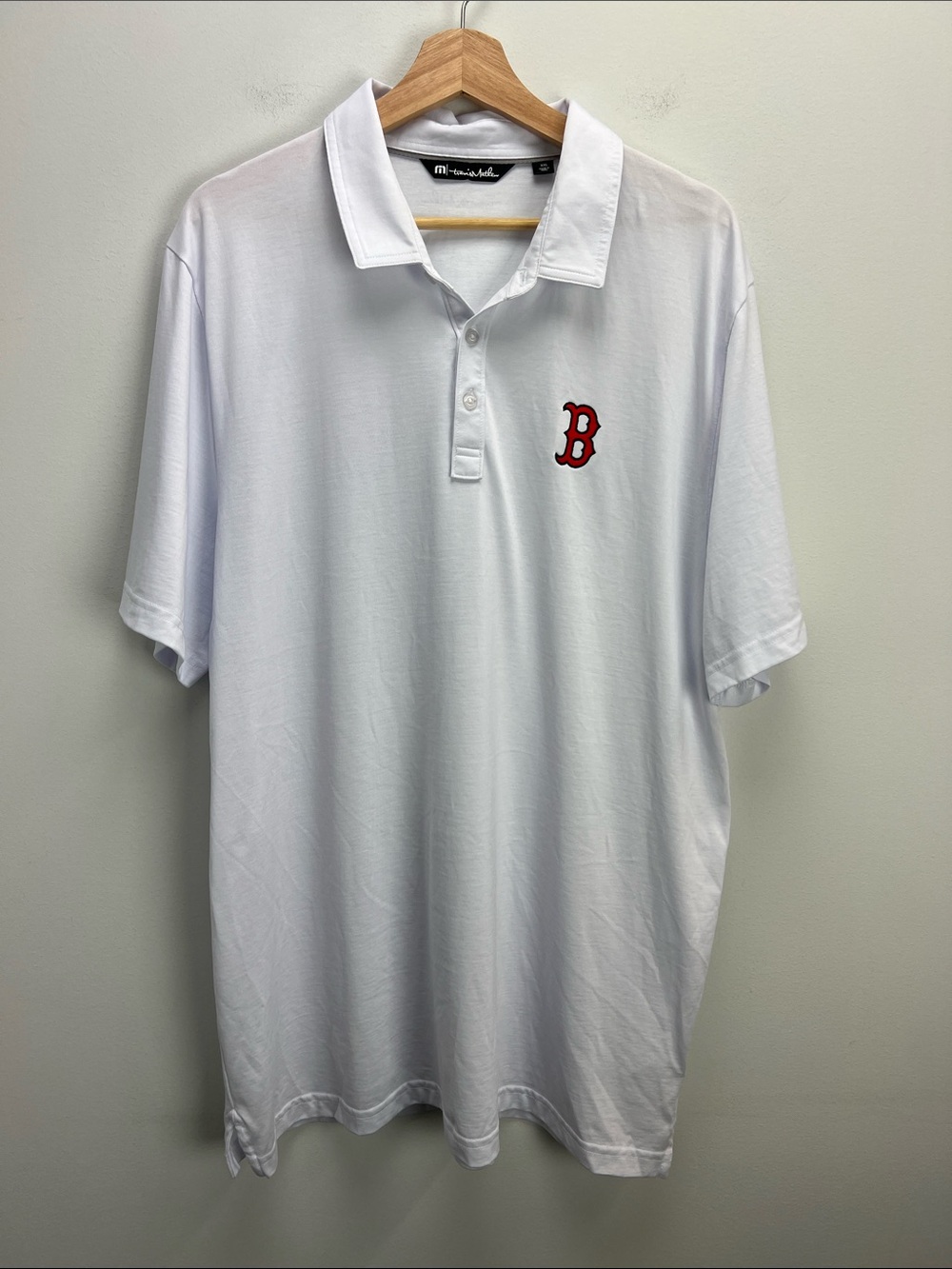 Travis Matthew Boston Red Sox Pima Cotton Performance Polo Shirt White Mens XXL